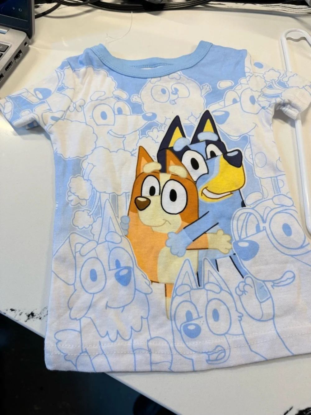 Lucy Blue & Orange Bluey Graphic Short Sleeve Tee
